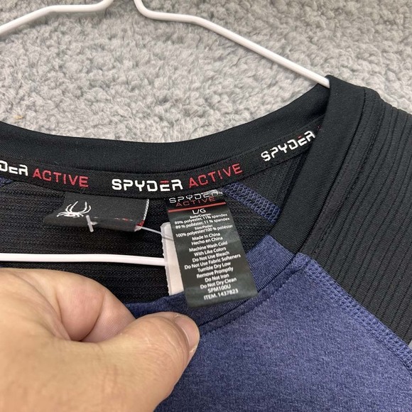 Spyder Active T-Shirt Mens  Size Large Tee Shirt Workout Gym Shirt - Picture 7 of 9